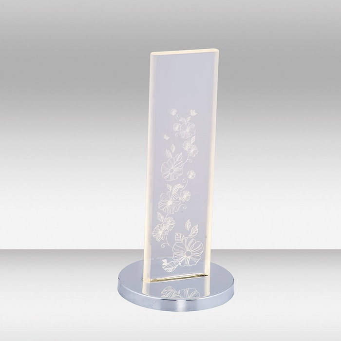 Opviq Lámpara de mesa Flor nostálgica Cromo